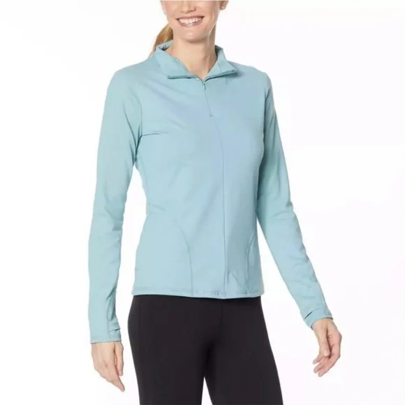 Shadow Sport - Fitted Mock-Neck Zip Front Jacket Blue sz M, Xl, 1x, 2x NWT - Picture 3 of 4